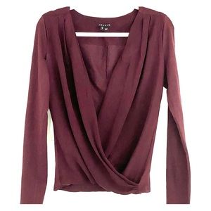 Theory Plunging V Neck Top